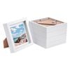 Nicola Spring 6" x 6" White 3D Box Photo Frames - 4" x 4" Mount - Pack of 5