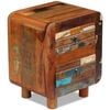 vidaXL Solid Reclaimed Wood Night Cabinet Bedside Nightstand Table Organiser
