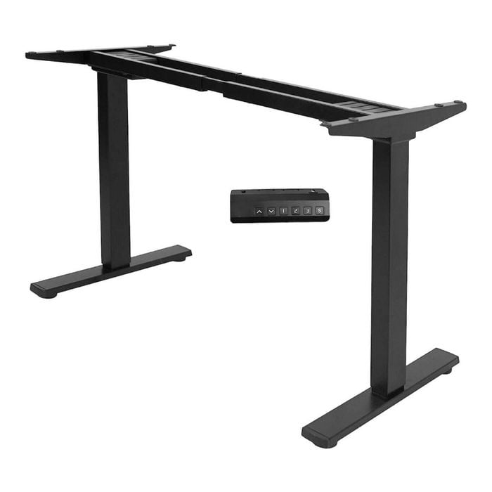 Forge Dual Sit Stand Desk Frame 3 Stage Black Bunnings Australia