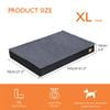 P&P Deep Gray Extra Large Foam Dog Bed With Washable Waterproof Cover