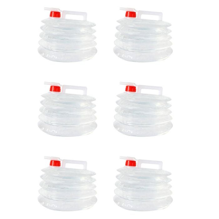6x Wildtrak Expanda Water Carrier 5l Portable Design W/ Leak-proof Cover 29x19cm