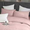 CottonMore One Pair of 100% Cotton Tufted Stripe Pillowcases Dusty Pink Assorted Pattern
