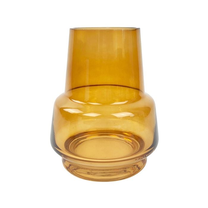 Urban Tommy Abstract 19cm Glass Flower Vase Medium - Rust