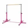 Costway Kids Training Gymnastics Bar Junior Horizontal Crossbar Adjustable Height -pink