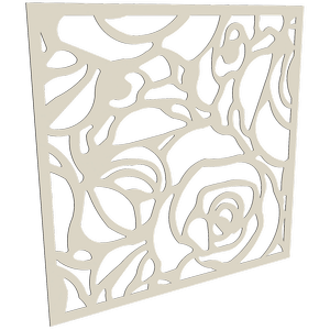 ProtectorAl 300-1200 x 300-1200mm Surfmist Roses Unframed Solid Aluminium Decorative Panel