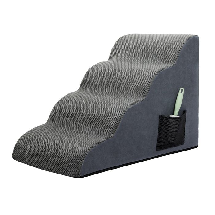 PaWz 4 Steps Dog Ramp Pet Stairs with Side Pocket
