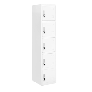 Lauft 5 Doors Locker Storage Cabinet Steel Cupboard Office Filing Metal Locker