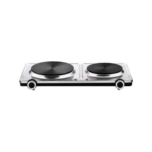 TODO 2250W Twin Hotplate Electric Cooktop Stainless Steel