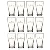 Headmaster Crown Nucleated Beer Conical Glasses 285ml - Set of 12