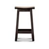 Kyoto Kitchen Bar Stool Scandinavian Style Hard Mango Wood Dining Counter Chair - Black