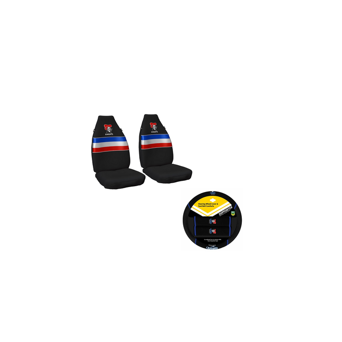 Newcastle Knights Official Nrl Seat Cover And Steering Wheel Cover Combo