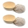2PK Brunswick Bakers Round Rattan 23cm Bread Banneton w/ Lining Sourdough Basket