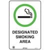 Pinnacle 300 x 200mm Metal Designated Smoking Area Sign