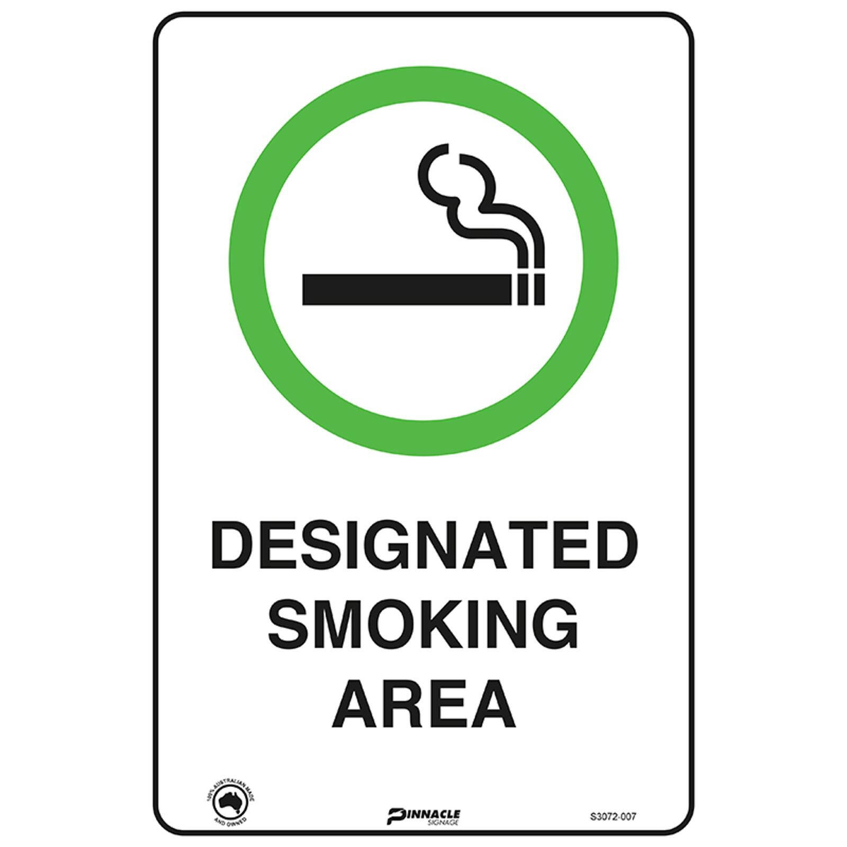 Pinnacle 300 x 200mm Metal Designated Smoking Area Sign - Bunnings ...
