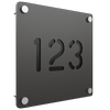 ProtectorAl 280mm x 280mm Dark Charcoal Custom House Sign ACM Cut Through