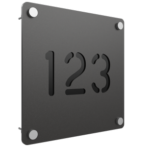 ProtectorAl 280mm x 280mm Dark Charcoal Custom House Sign ACM Cut Through