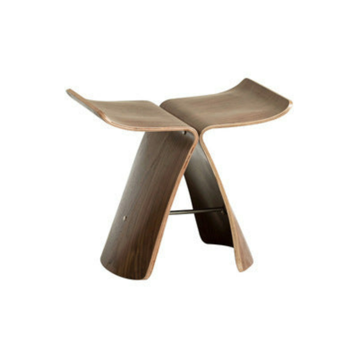 NNEOBA Stool Ins Danish Butterfly Chair Stool Brown