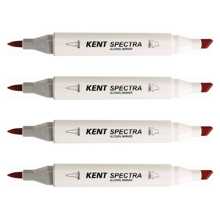 4x Kent Spectra Graphic Technical Markers Creative Drawing/design Olive Green