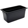 Vogue Gastronorm Container Polycarbonate Black Gn 1/3 150mm 5.1l Food Storage Kitchen Tray