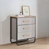 Sherwood Selene 3 Chest Of Drawer Fabric Dresser 60x35x73cm - Grey