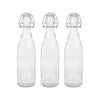 Argon Tableware Glass Bottles with Swing Top - 520ml - Pack of 3