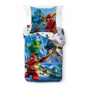 Lego Ninjago Warriors Kids Cotton Quilt Cover Set - Single Bed Size