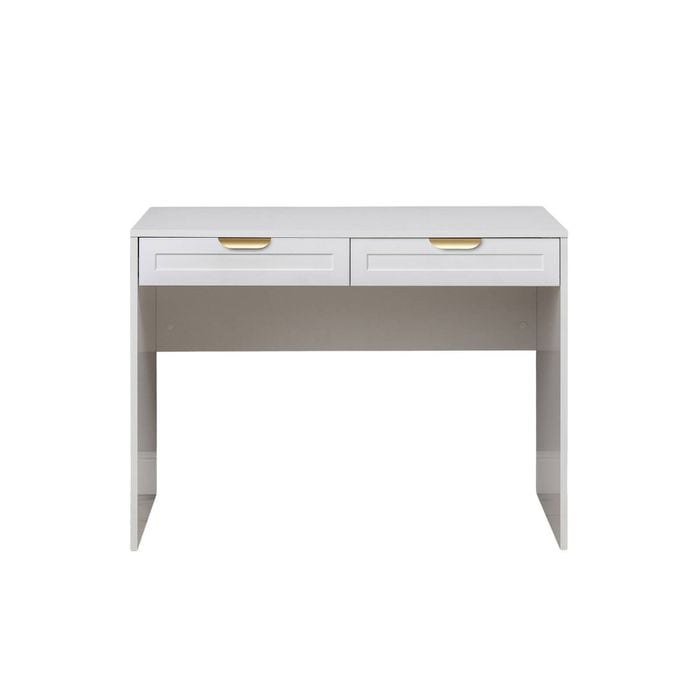 European Cabinetry Hampton Pull Brass Odessa Desk White