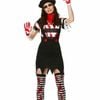 Blood Splattered Zombie Mime Plus Size Womens Halloween Costume - Xlarge
