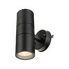 Brilliant Black Tate Exterior Up / Down DIY Wall Light 