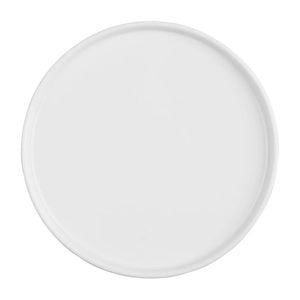 Olympia Whiteware Flat Round Plate 268mm 4 Pack Dinnerware Ceramic White