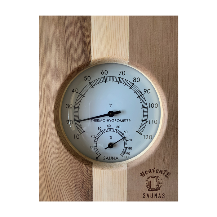 Heavenly Saunas Two Toned Panel Thermometer And Hygrometer HSTHE003TT