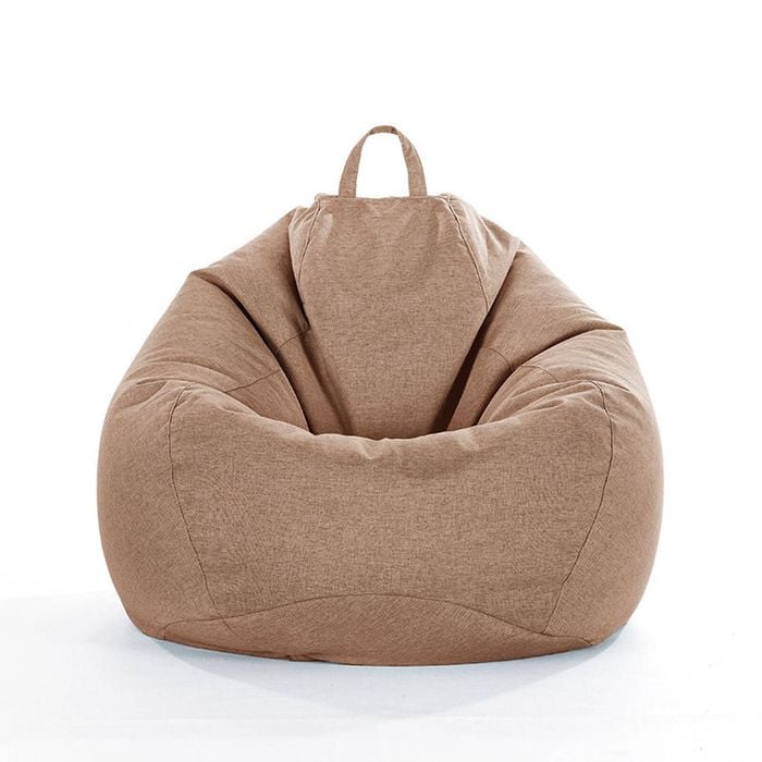 Catzon Bean Bag Chair Cover (No Filler) Linen Washable-Brown(2XL)
