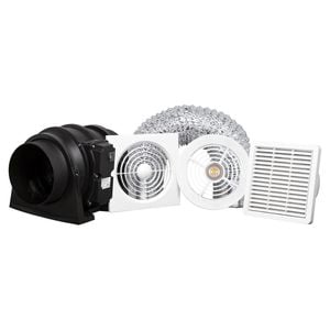 HPM 150mm Inline Exhaust Shower Fan Kit with Light