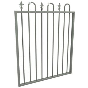 ProtectorAl 975 x 1200mm Woodland Grey Aluminium Loop And Spear Top Pool Gate