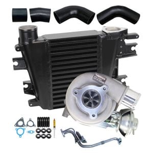 Upgrade Billet Turbo+65mm Intercooler & Hoses And Genuine Oil Feed Pipe For Nissan Patrol Gu Zd30 3.0l Fits Late Di