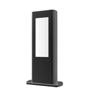 CLA Lighting Amun LED Surface Mounted Matt Black Rectangular Bollard Light IP54 H300mm