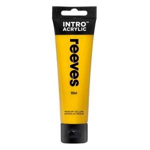 Reeves Intro 100ml Medium Yellow Acrylic Paint