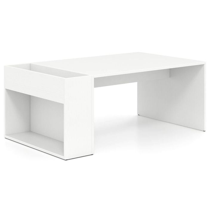 Costway Center Coffee Table Office Desk White
