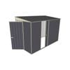 Build-a-Shed 1.5 x 3 x 2m Hinged Door Tunnel Shed with Hinged Side Door - Grey