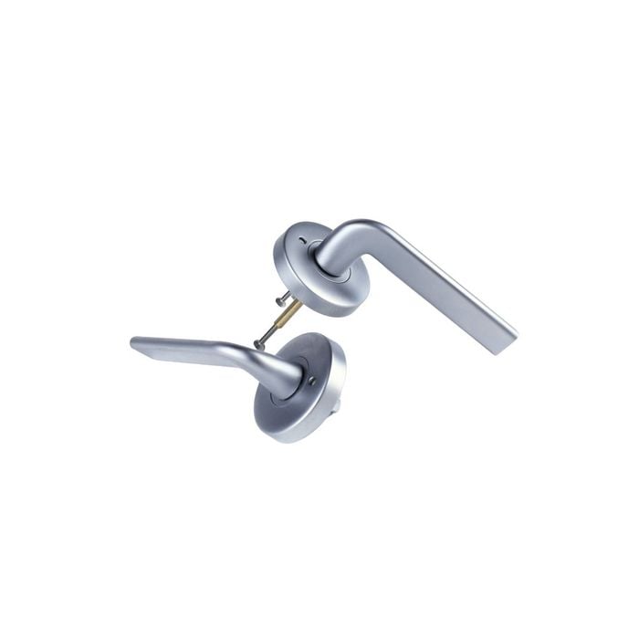 Lockwood 63mm Satin Chrome Pearl Velocity Glide Privacy Leverset