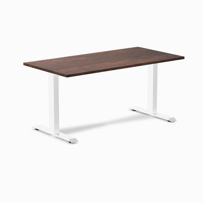Desky Fixed Height Softwood Office Desk White Frame 150cm