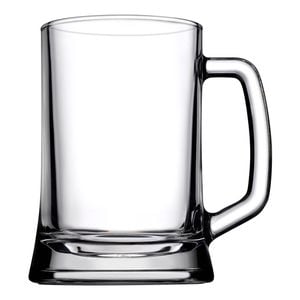 2pc Pasabahce Pub Beer 500ml Stein Glass w/ Handle Drinking Glasses Cup Set CLR