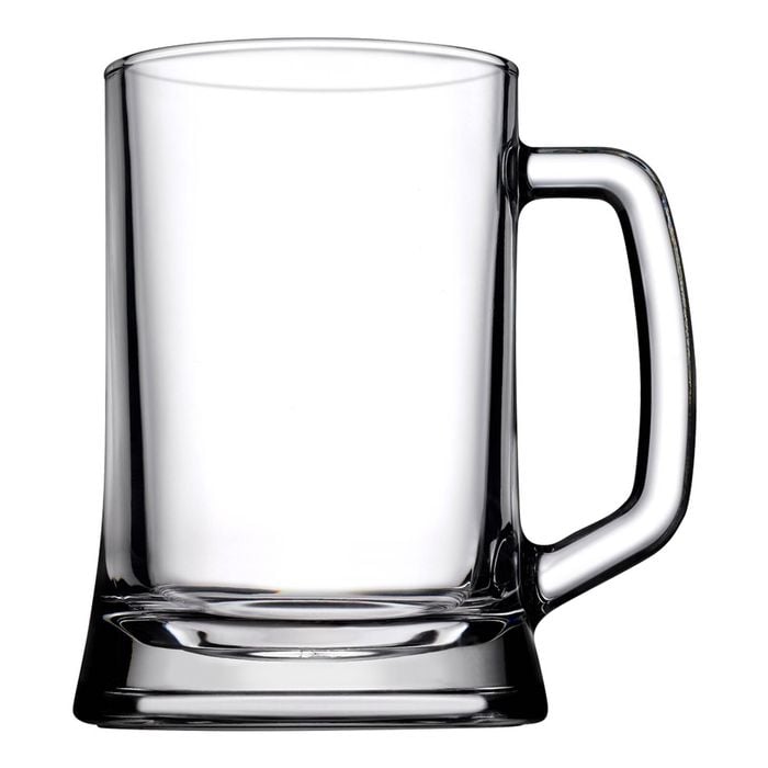 2pc Pasabahce Pub Beer 500ml Stein Glass w/ Handle Drinking Glasses Cup Set CLR