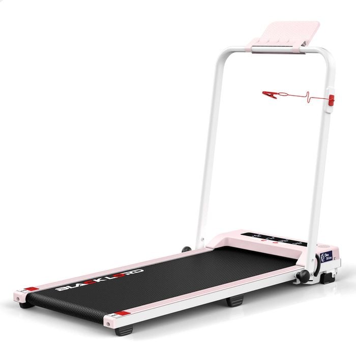 BLACK LORD Treadmill 38cm Electric Walking Pad Foldable Under Desk Pink