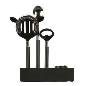 Belle Stainless Steel Plantation Bar Tools/Stand 15.5x20.5cm - Black