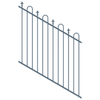 ProtectorAl 0350-1200W x 1200H Deep Ocean Loop & Spear Top Pool Fence Panel Raked 16-30º