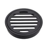 Kinetic 100mm Matte Black Round Floor Grate