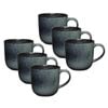 6pk Ecology Element 360ml Stoneware Mug W/ Handle Round - Raven