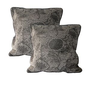 Accessorize Pair of Trudie Lace European Pillowcases 65 x 65 cm Black