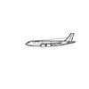 Ignite Laser Boeing KC-135R Stratotanker - Aerial Refueling Aircraft Silhouette Metal Wall Art Coated Black 23.6 inch - 60 cm